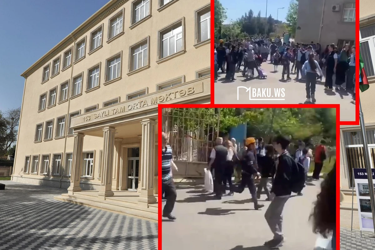 В бакинской школе произошел пожар, ученики эвакуированы - ОБНОВЛЕНО/ВИДЕО