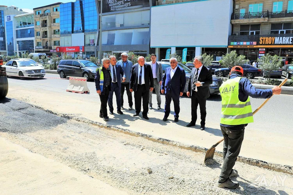 Bakının yollarında aparılan əsaslı təmir-tikinti işlərinə baxış keçirilib - FOTO\VİDEO