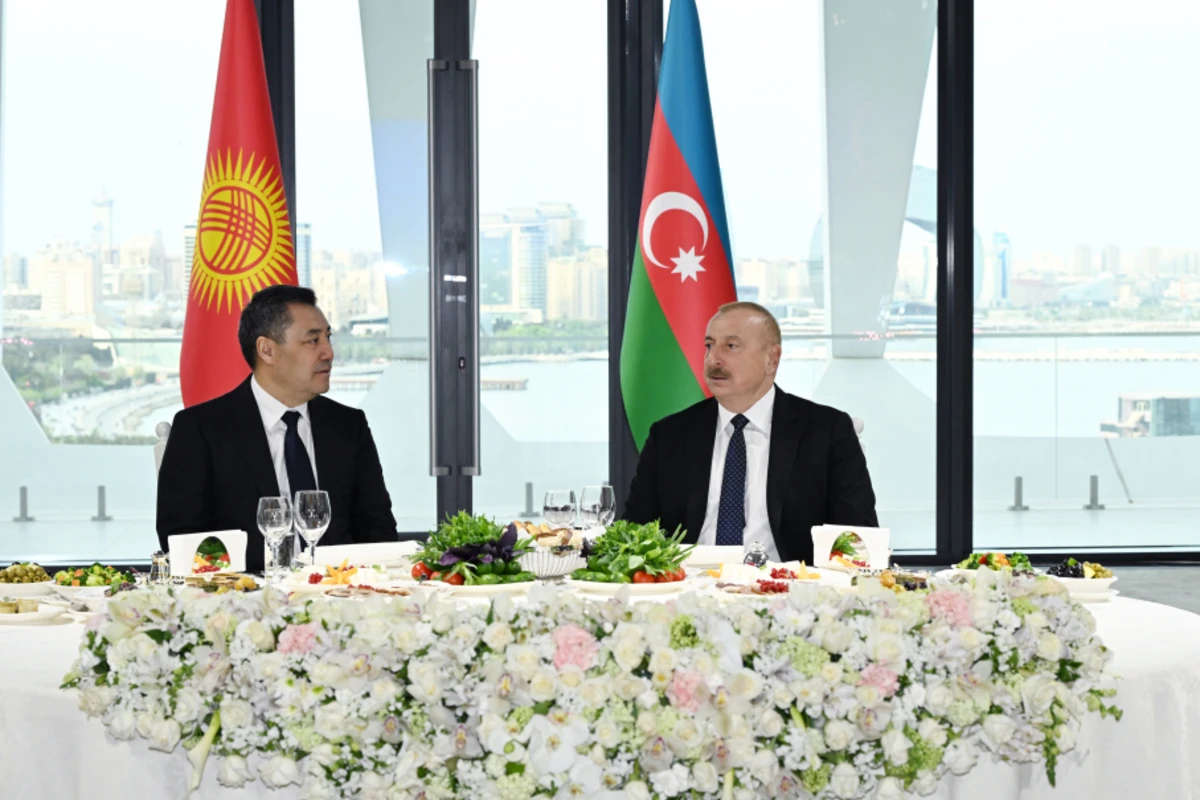 Prezident İlham Əliyevin adından Sadır Japarovun şərəfinə dövlət ziyafəti verilib - YENİLƏNİB - FOTO