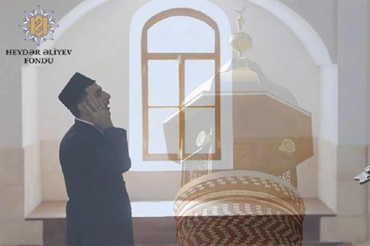 Bərpadan sonra Ağdam Cümə məscidində ilk azan verilib - VİDEO