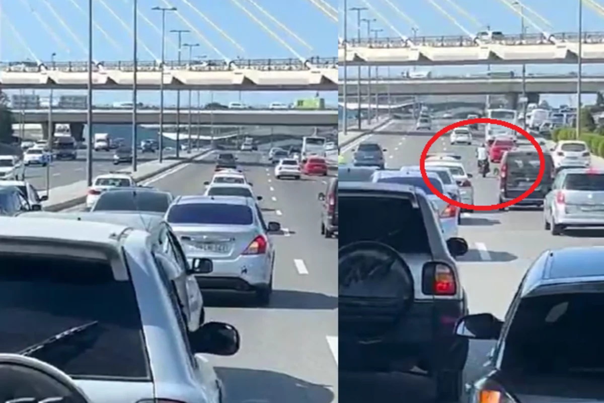Polisin “saxla” əmrinə tabe olmayan motosiklet sürücüsü narkotik daşıyırmış - YENİLƏNİB + FOTO/VİDEO