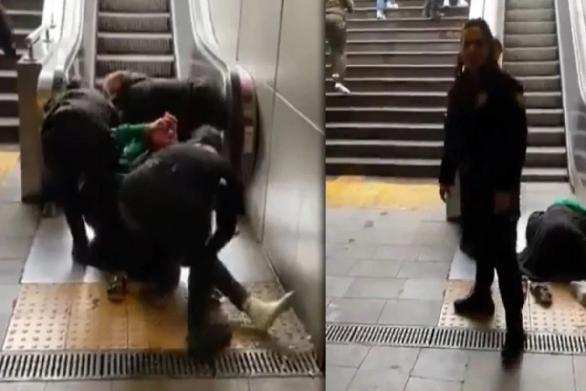 İstanbulda gərgin ANLAR: Keniyalı qadın soyunaraq polisə müqavimət göstərdi