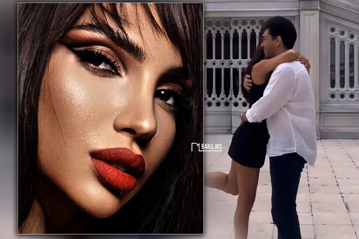 Azərbaycanlı modelin həyat yoldaşı ilə səmimi görüntüləri - VİDEO