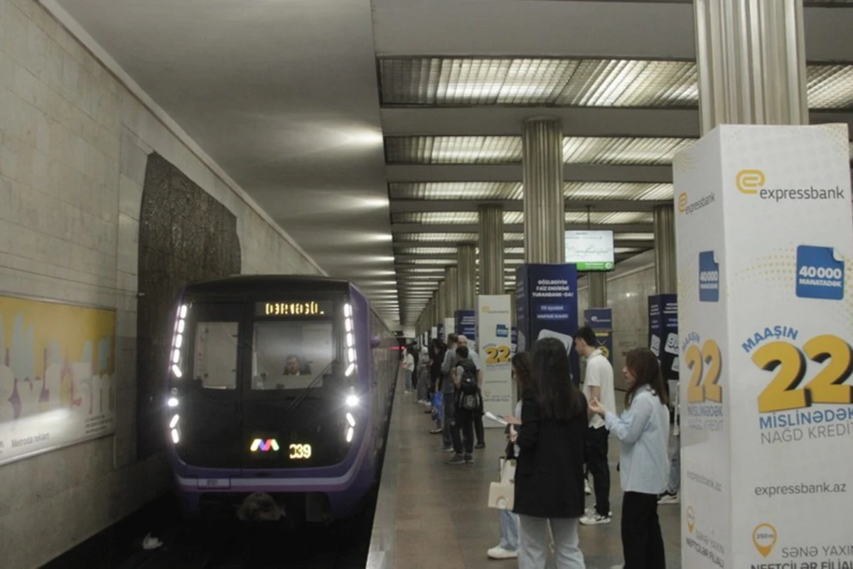 Metronun bu stansiyasında işıqlandırma sistemi yenilənib - FOTO