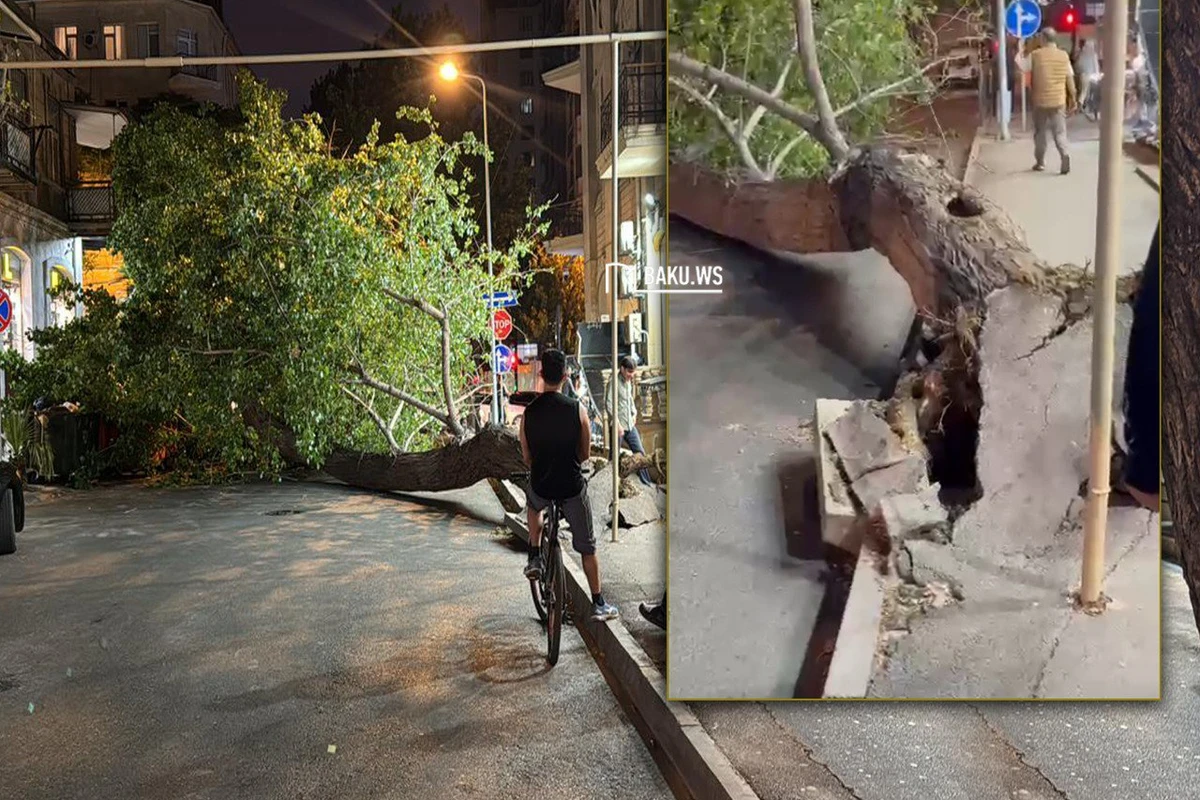 Gecə Bakıda təhlükəli anlar yaşanıb - FOTO/VİDEO