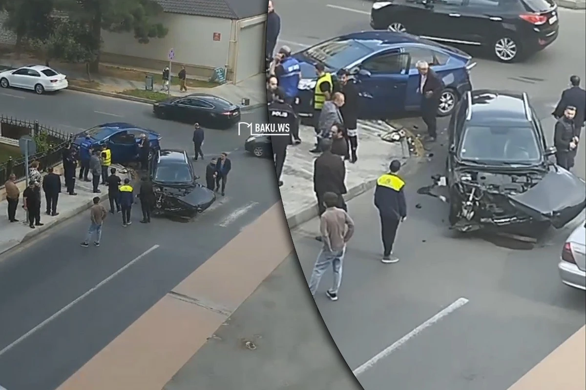 Опасное столкновение в Баку: KIA и Prius вылетели с дороги - ВИДЕО Опасное столкновение в Баку: KIA и Prius вылетели с дороги - ВИДЕО