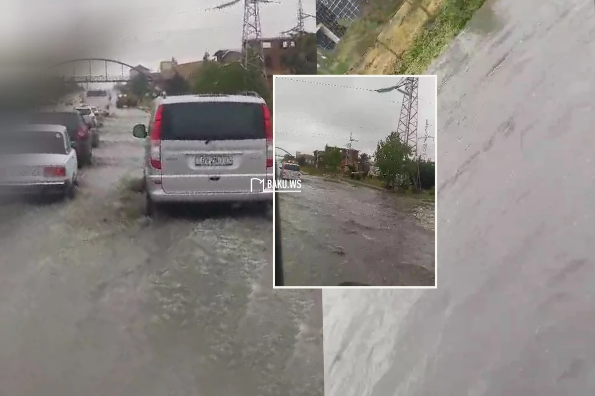 Bakıda yağışdan sonra yaranan acınacaqlı MƏNZƏRƏ - VİDEO