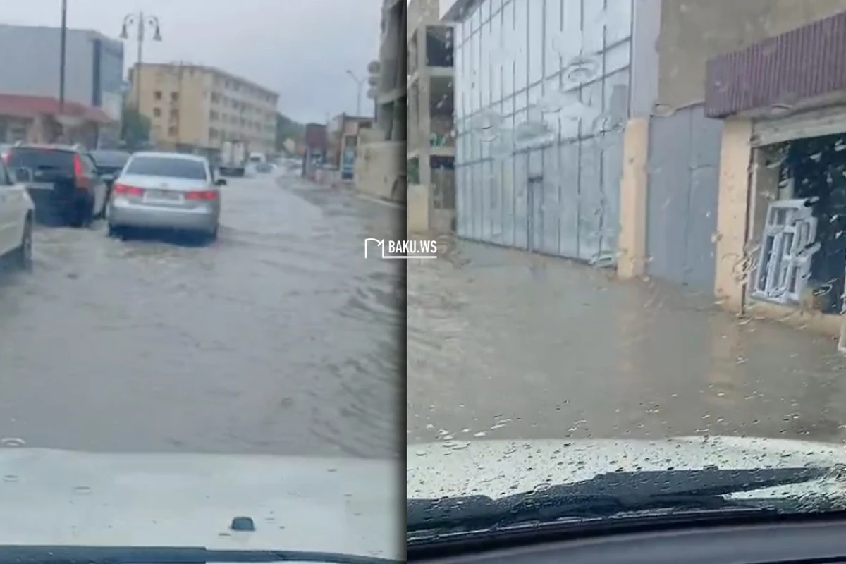 Yağış Bakıda problemə səbəb oldu - Obyektləri su basdı - VİDEO