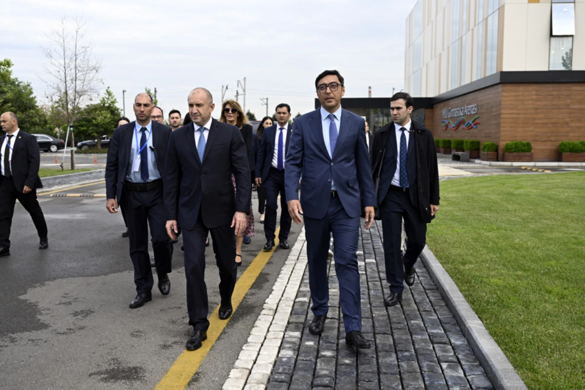 Bolqarıstan Prezidenti və xanımı Milli Gimnastika Arenası ilə tanış olublar - FOTO