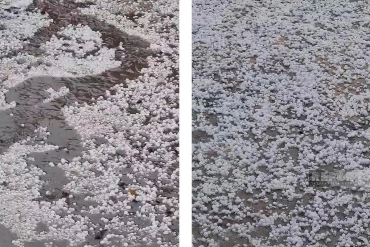 Daşkəsənə dolu düşdü