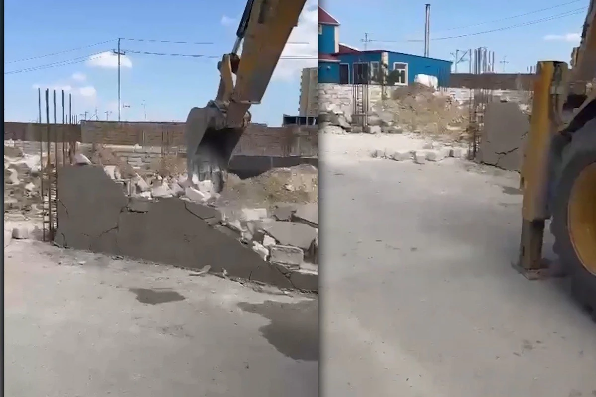 Abşeronda qanunsuz tikintinin qarşısı alınıb - VİDEO