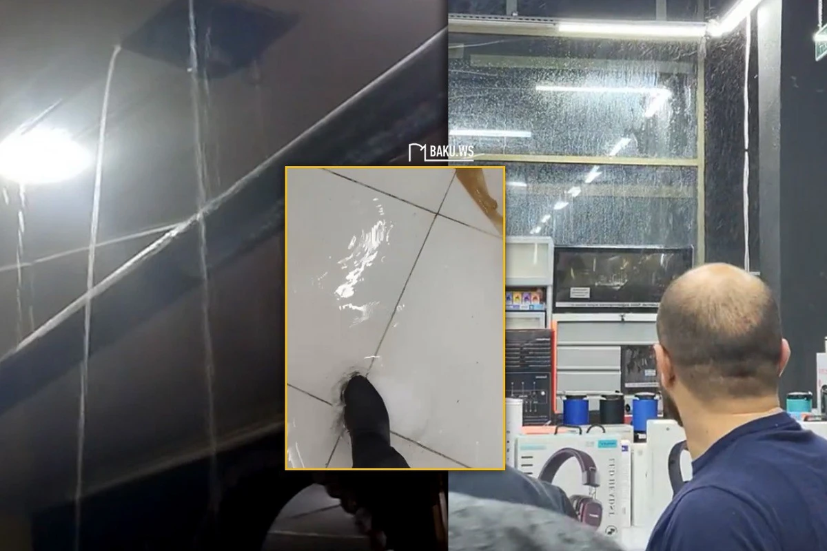 Сильный ливень затопил магазины и рестораны в Губе - ВИДЕО