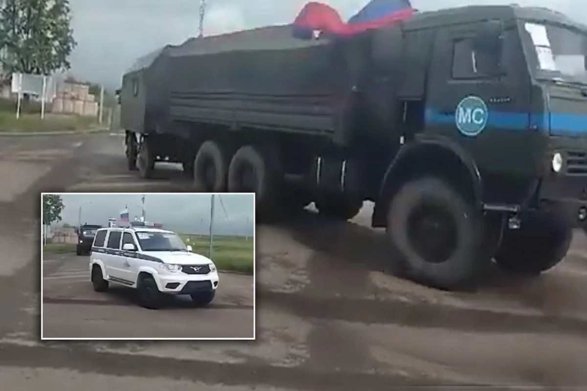 Появились новые кадры вывода роcсийских миротворцев с территории Азербайджана - ВИДЕО
