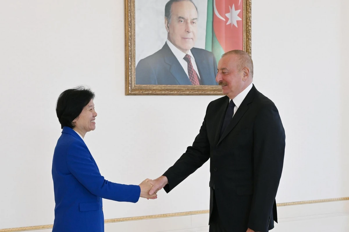 Prezident Çin Xalq Siyasi Məşvərət Şurasının Ümumçin Komitəsinin sədr müavinini qəbul edib - YENİLƏNİB - FOTO