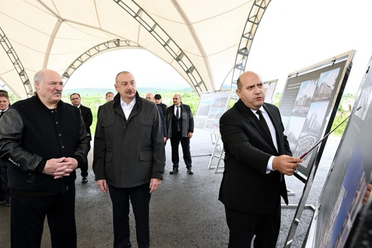 Azərbaycan və Belarus prezidentləri Füzulinin Baş planı ilə tanış olublar - YENİLƏNİB + FOTO