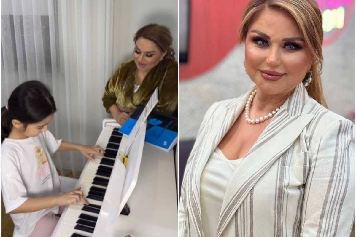 Nəvəsi Xalq artistini pianinoda müşayiət etdi - VİDEO Nəvəsi Xalq artistini pianinoda müşayiət etdi - VİDEO