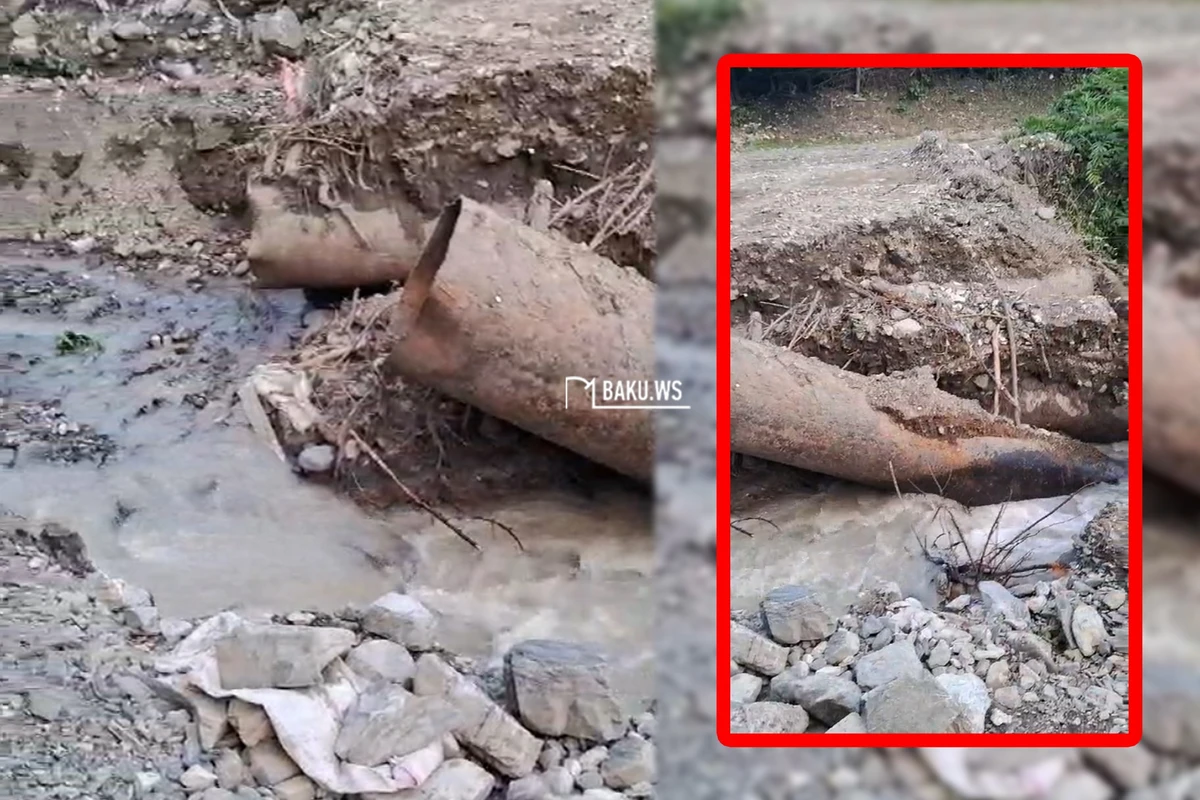 Sel Zaqatalada körpünü aparıb - 30-a yaxın ailənin maşın yolu yoxdur - VİDEO