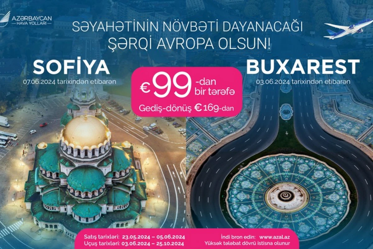 AZAL bu ölkələrə 99 avrodan aviabiletlər təklif edir AZAL bu ölkələrə 99 avrodan aviabiletlər təklif edir