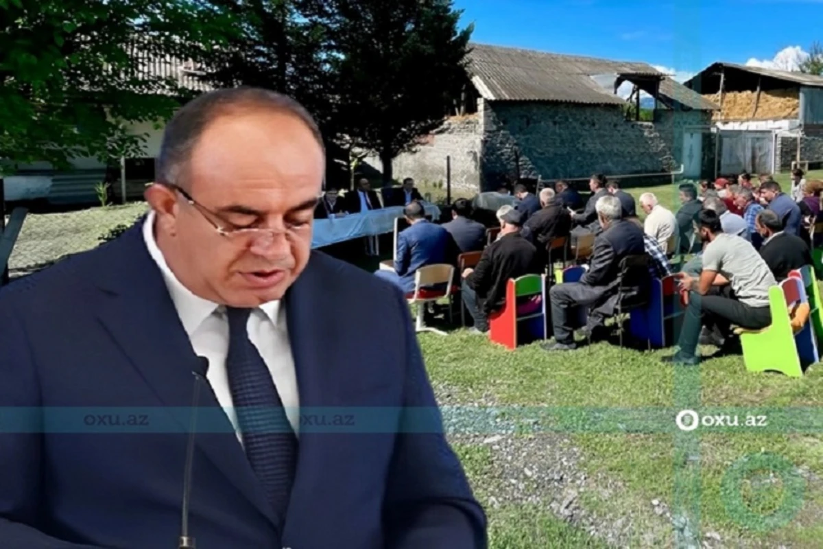 Azərbaycanda icra başçısı özünə kölgədə yer RAHATLADI: Kəndlilər saatlarla günün ALTINDA QALDILAR - FOTO