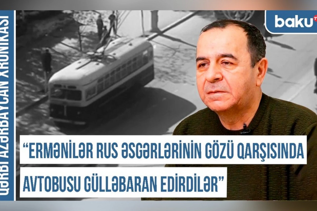 Xronika: Ermənilər rus əsgərlərinin gözü qarşısında avtobusu gülləbaran edirdilər - FOTO