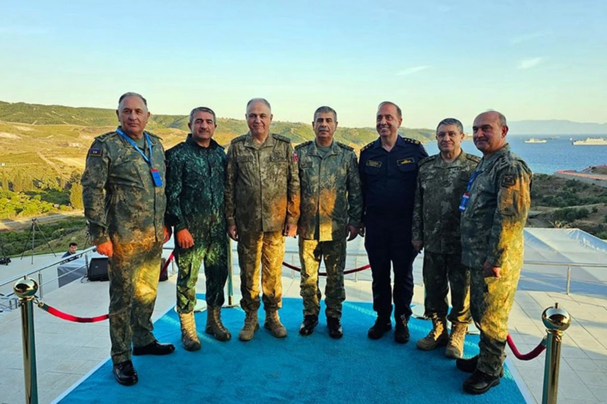 Müdafiə Nazirliyinin rəhbər heyəti Türkiyədə Doğanbey təlim sahəsində olublar - FOTO