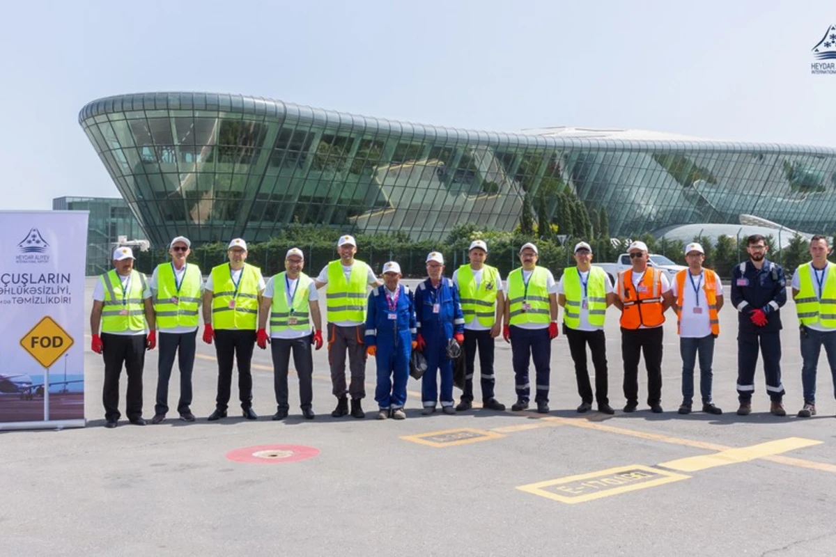 Bakı aeroportunda ilk FOD toplanma kampaniyası keçirilib - FOTO/VİDEO