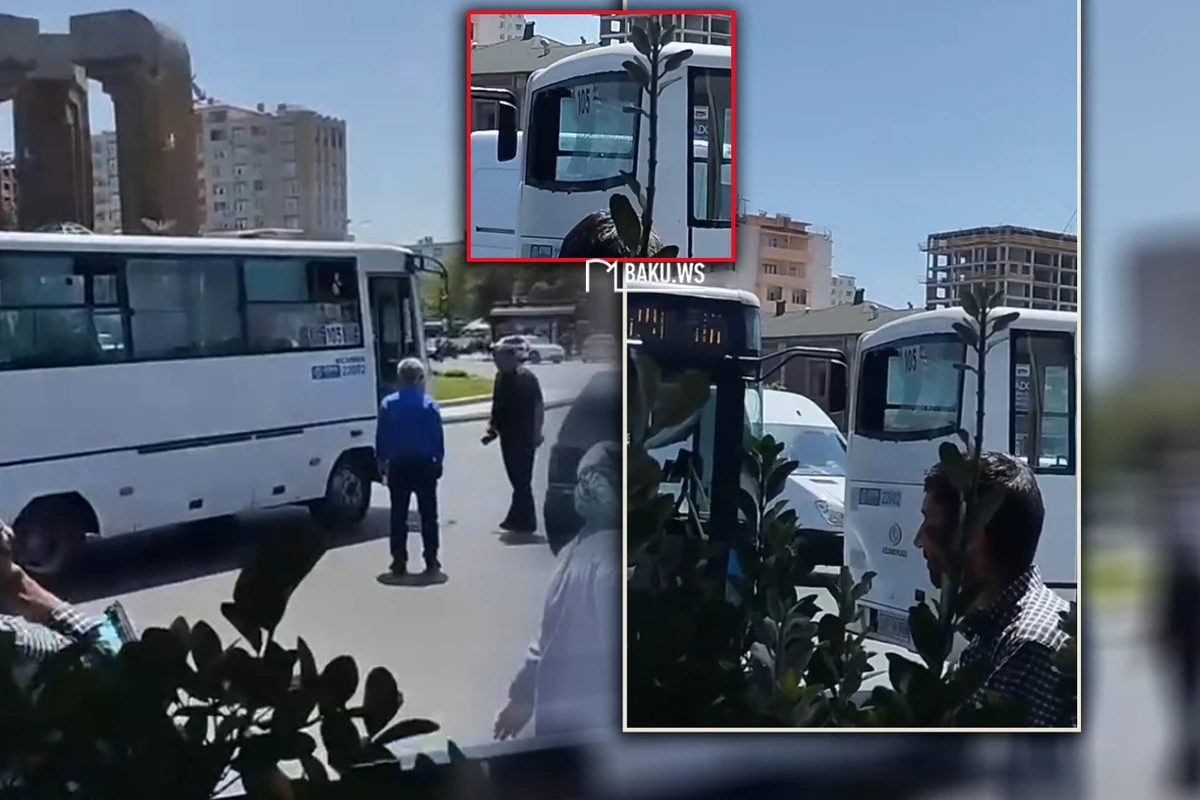 В Баку произошло лобовое столкновение автобусов - ВИДЕО