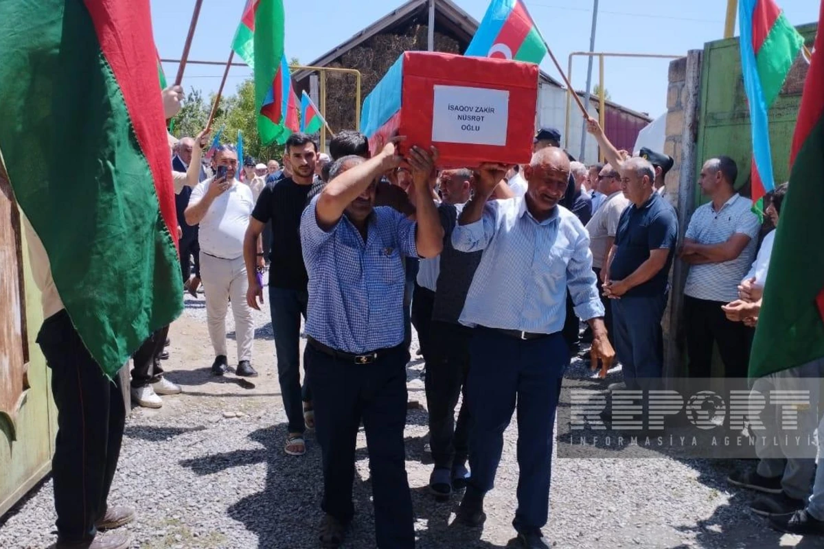 Zərdabda Birinci Qarabağ müharibəsinin şəhidi Zakir İsaqov dəfn edilib - FOTO