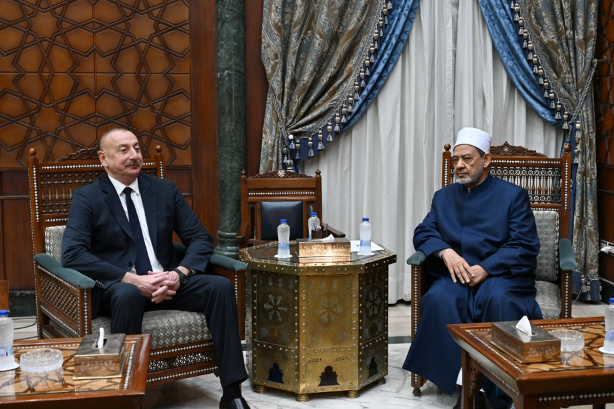 Prezident İlham Əliyev Əl-Əzhəri Şərifin şeyxi, böyük imam Əhməd Məhəmməd Əhməd Əl Tayyib ilə görüşüb - YENİLƏNİB - FOTO