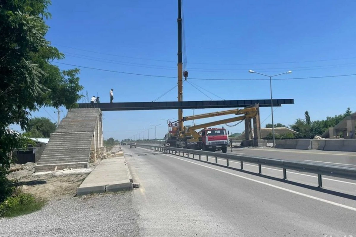 Bakı-Ələt-Qazax-Gürcüstan ilə dövlət sərhədi yolunda yeni piyada keçidi inşa edilir - FOTO