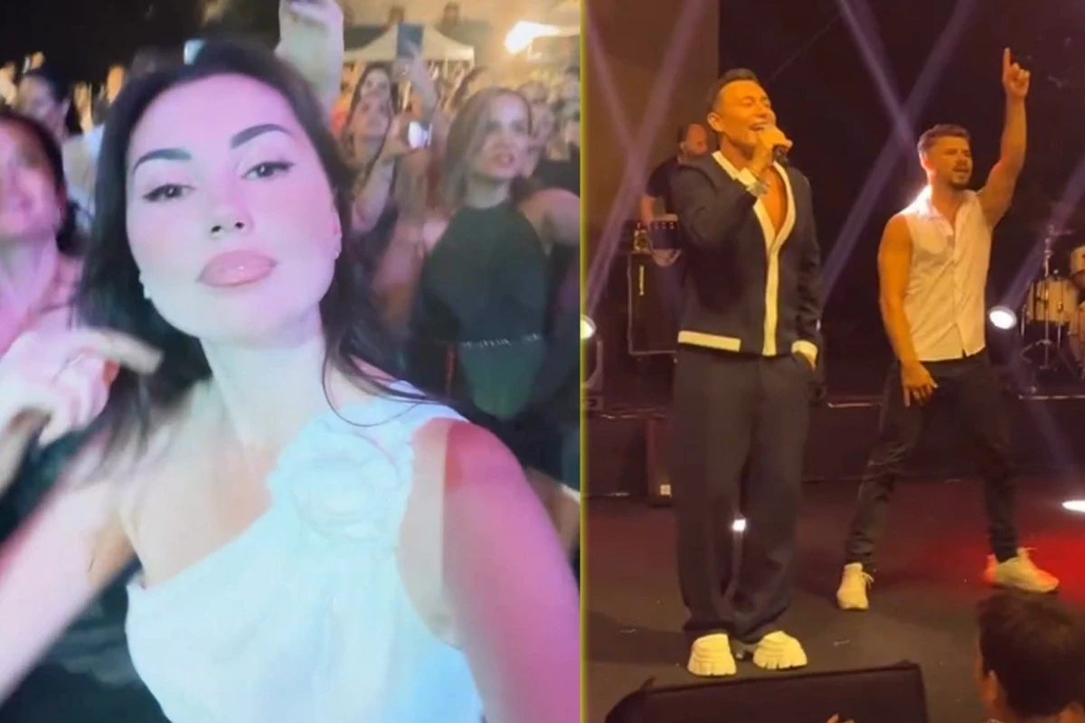Safura Əlizadə övladları ilə Mustafa Sandalın konsertində - FOTO/VİDEO