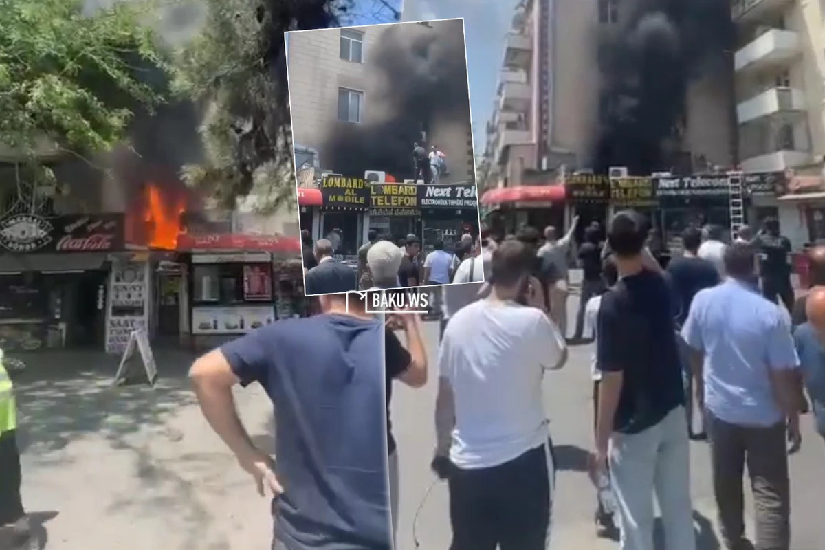 Metronun “Neftçilər” stansiyasının yaxınlığında dönərxanada yanğın söndürülüb - VİDEO - YENİLƏNİB Metronun “Neftçilər” stansiyasının yaxınlığında dönərxanada yanğın söndürülüb - VİDEO - YENİLƏNİB