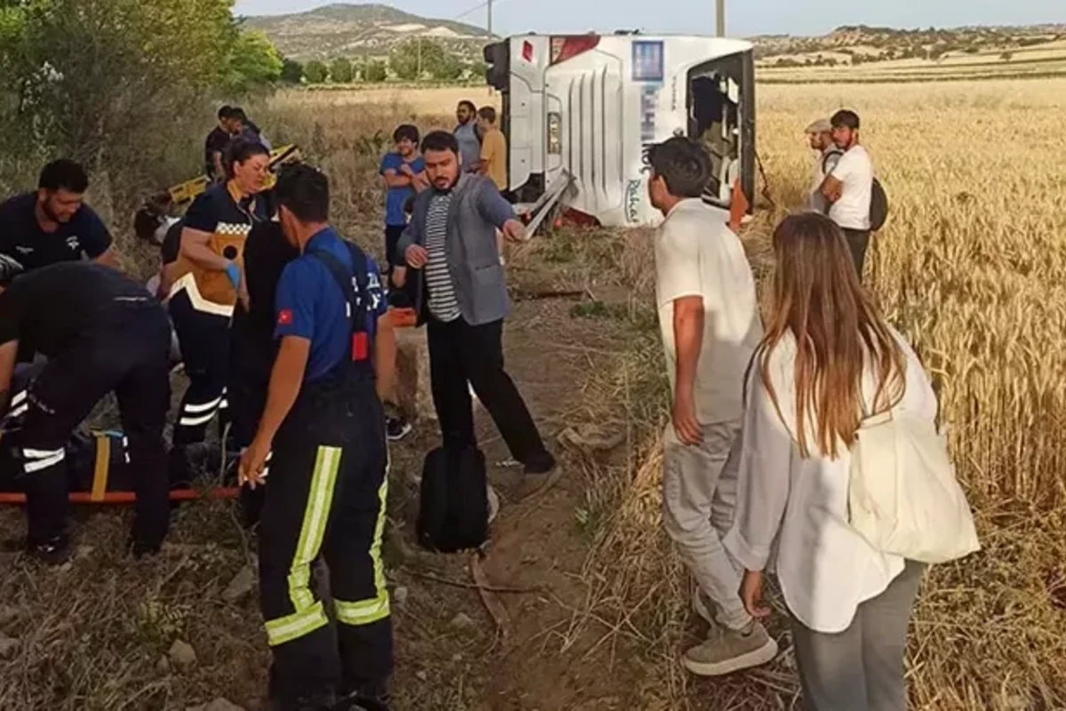 Tükiyədə sərnişin avtobusu aşdı - Çox sayda yaralı var - FOTO