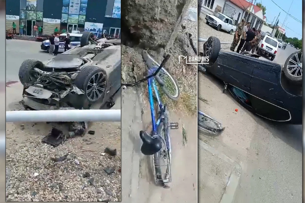 Qusarda ağır qəza: Velosipedçi öldü, avtomobil aşdı - FOTO/VİDEO Qusarda ağır qəza: Velosipedçi öldü, avtomobil aşdı - FOTO/VİDEO