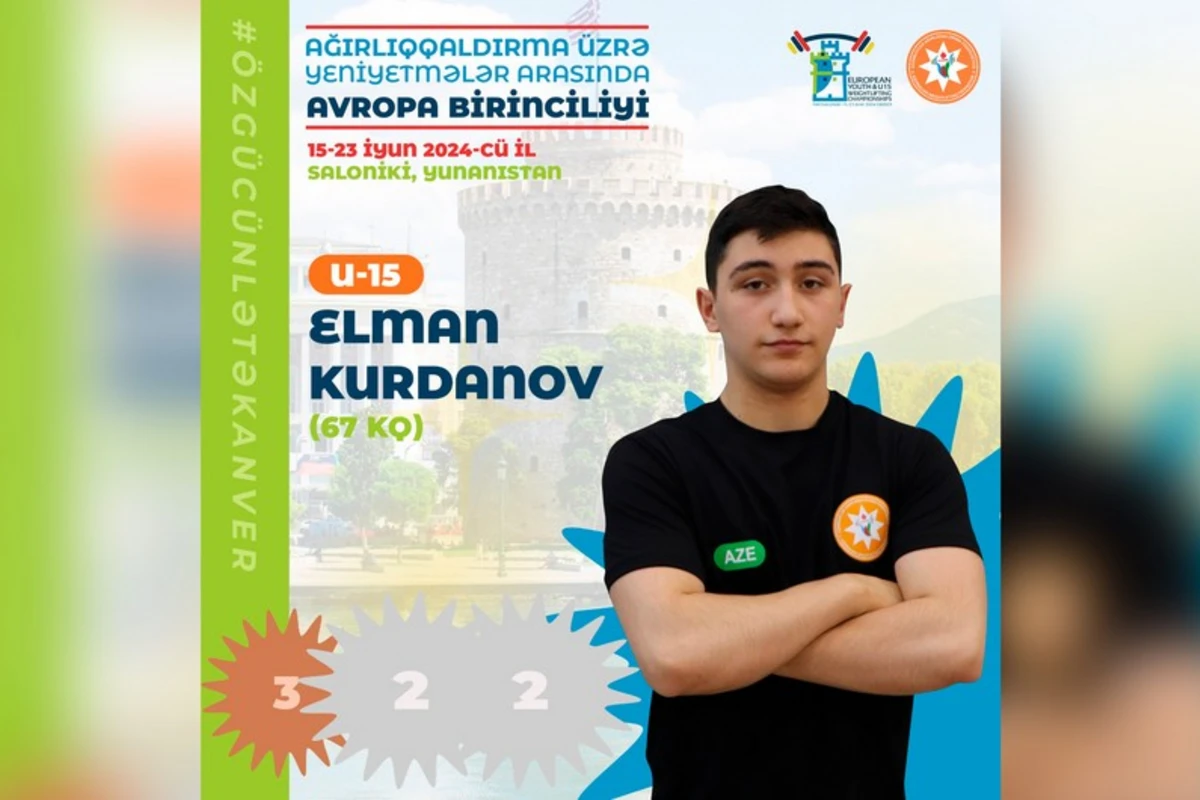 Azərbaycan ağırlıqqaldıranı Yunanıstandakı Avropa çempionatında 3 medal qazanıb - FOTO