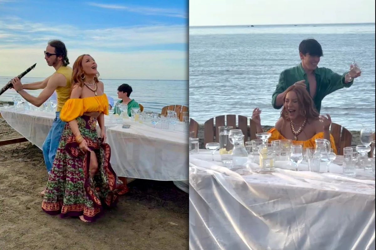 Novxanı çimərliyində klip çəkdirən Xalq artistinin əyləncəli anları - FOTO/VİDEO