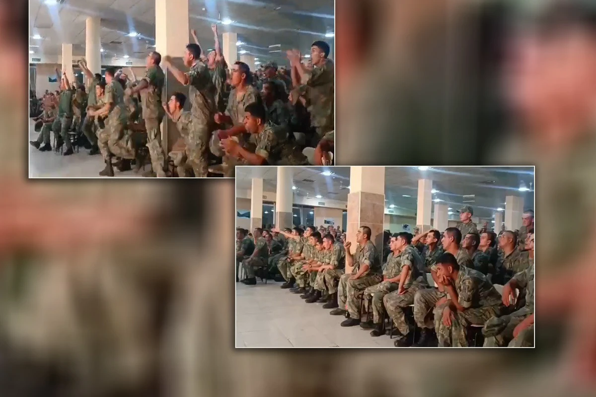 Azərbaycan Ordusunun əsgərləri Türkiyənin qələbə qoluna belə sevindi - VİDEO