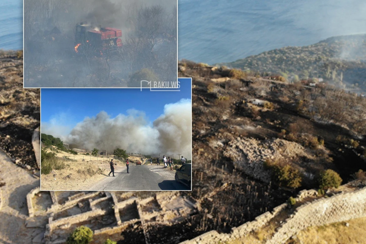 Türkiyənin məşhur turizm bölgəsində YANĞIN - Tarixi abidələr ziyarətə bağlandı - FOTO