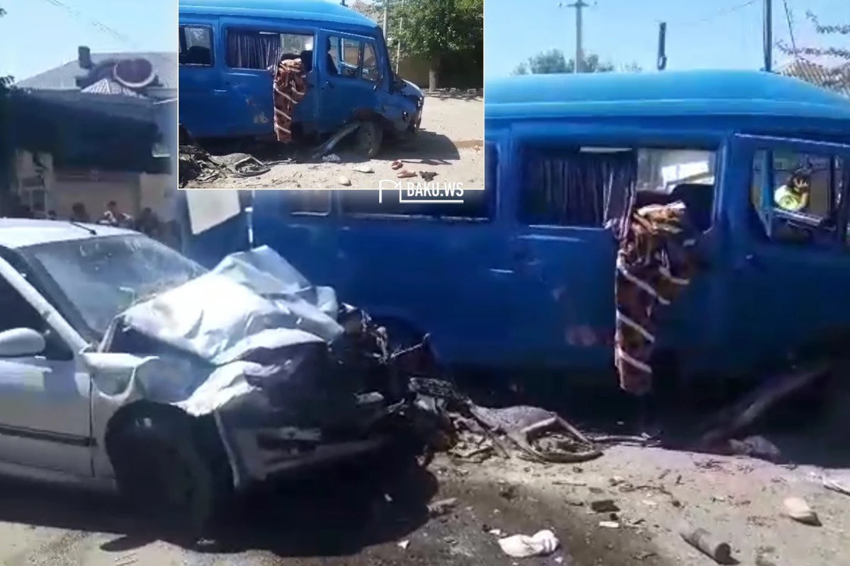 В Азербайджане попал в аварию микроавтобус: более 10 пострадавших