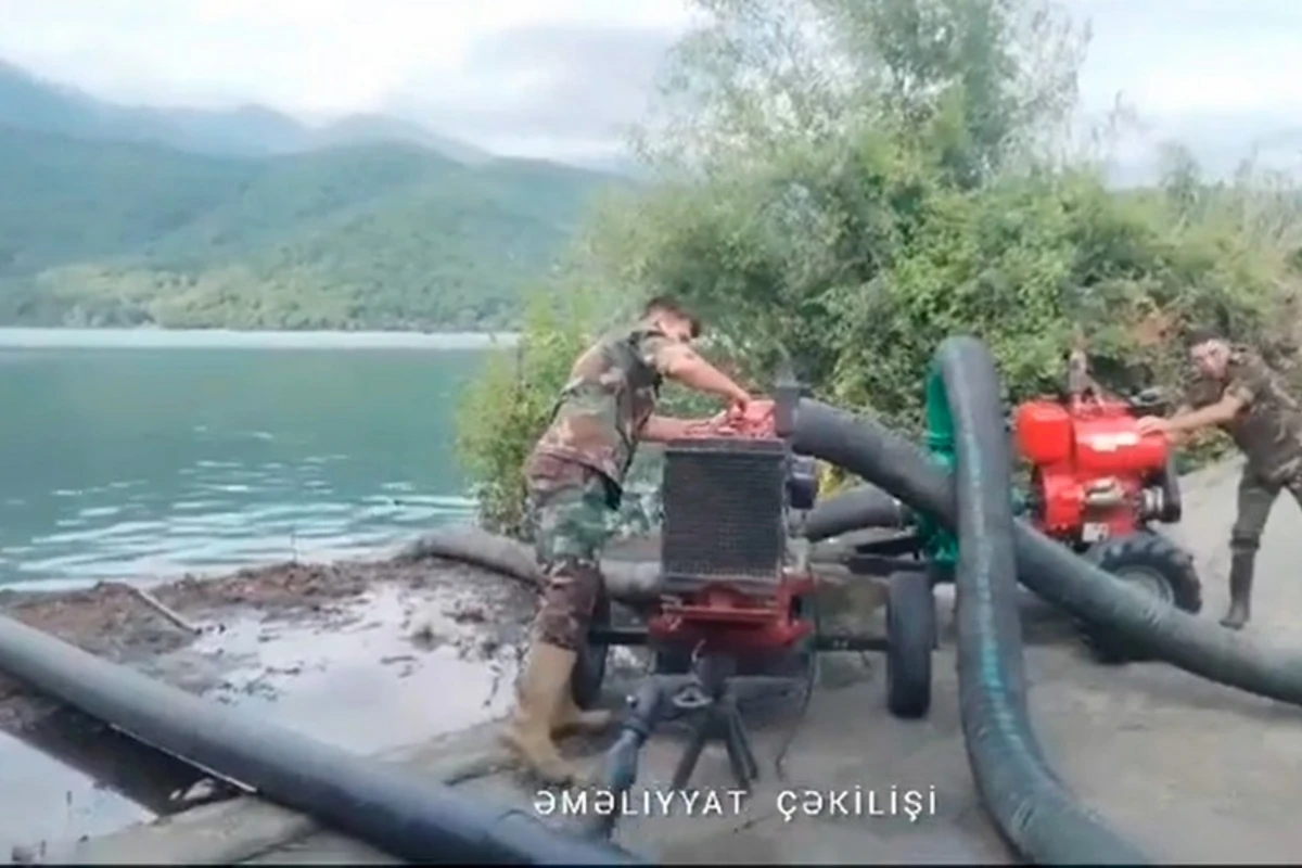 FHN: Nohur gölündə suyun səviyyəsi artıb, ətraf ərazilər üçün təhlükəli vəziyyət yaranıb - VİDEO