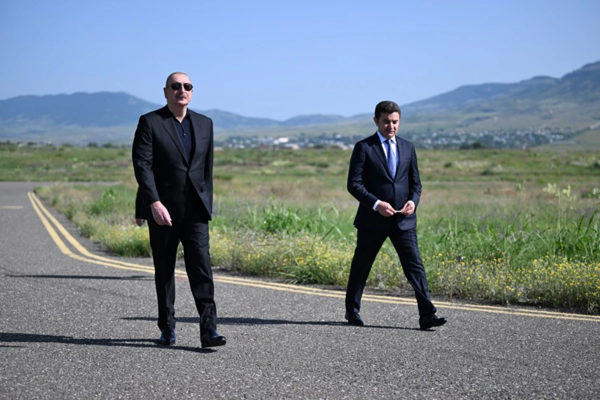 Prezident İlham Əliyev Xocalı hava limanında olub - YENİLƏNİB - FOTO