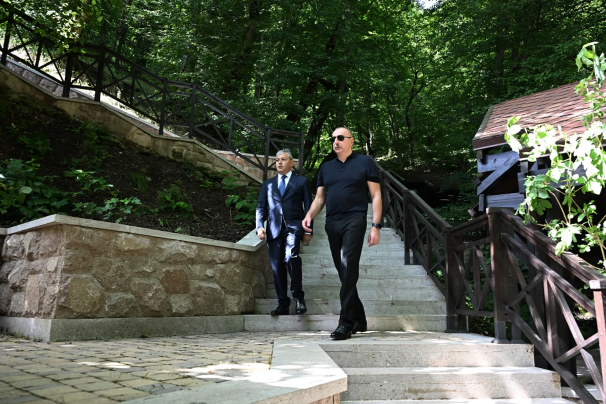 Prezident Şuşada “İsa bulağı” istirahət kompleksinin açılışında iştirak edib - FOTO - YENİLƏNİB