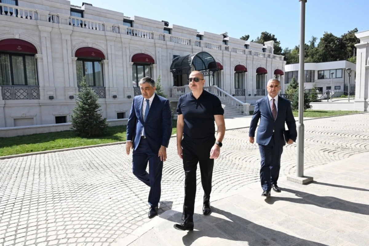 Ильхам Алиев принял участие в открытии в городе Ханкенди отеля Palace - ОБНОВЛЕНО + ФОТО