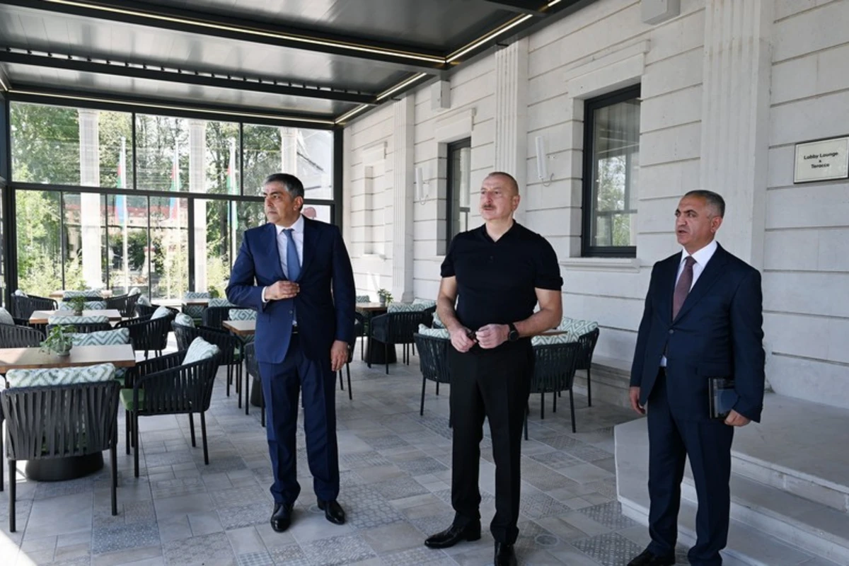 Prezident Xankəndidə əsaslı təmir və bərpadan sonra “Palace” hotelinin açılışında iştirak edib - FOTO - YENİLƏNİB