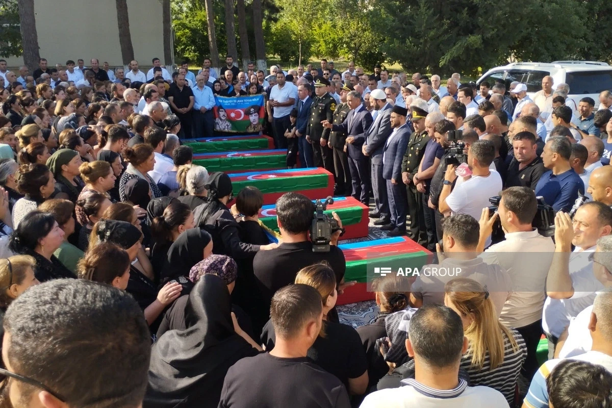 Birinci Qarabağ müharibəsində itkin düşmüş 6 şəhidlə Beyləqanda vida mərasimi keçirilib - FOTO