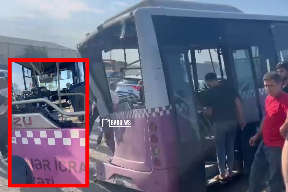 Sərnişin avtobusu ağır qəzaya düşdü - YENİLƏNİB - VİDEO