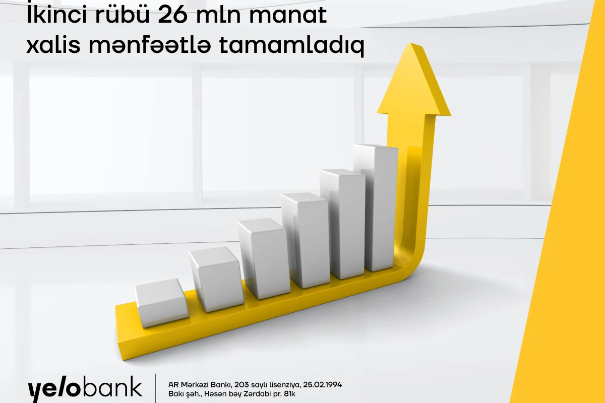 Yelo Bank-ın əsas maliyyə göstəricilərində pozitiv tendensiya davam edir! Yelo Bank-ın əsas maliyyə göstəricilərində pozitiv tendensiya davam edir!