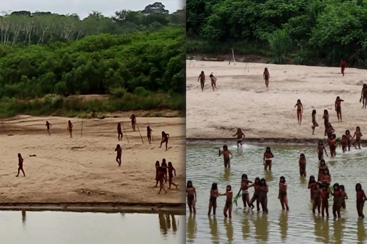 Amazon meşələrində svilizasiyadan kənarda qalan qəbilə üzvləri lentə alınıb - VİDEO