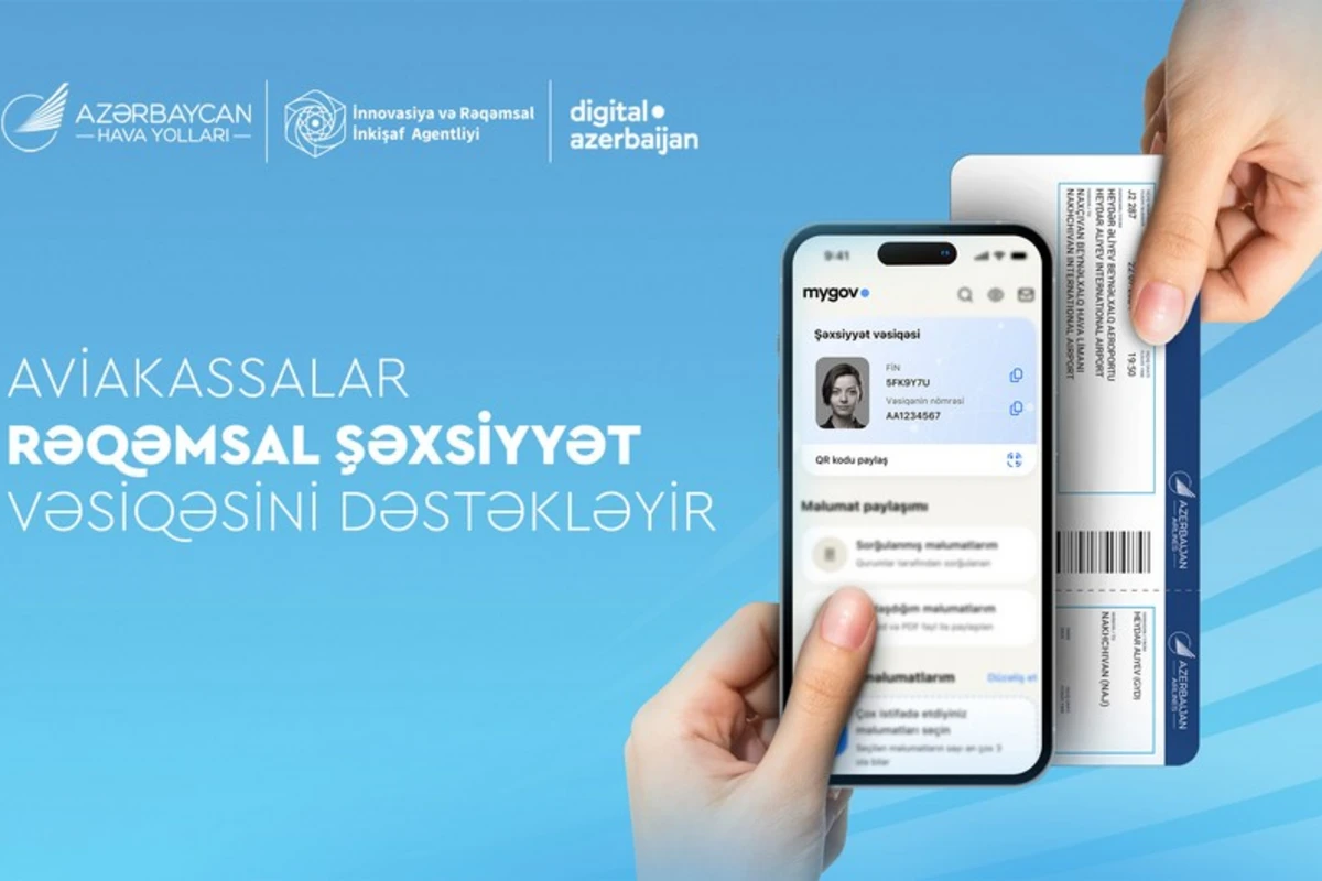 Naxçıvana aviabiletləri rəqəmsal şəxsiyyət vəsiqəsi ilə almaq mümkün oldu Naxçıvana aviabiletləri rəqəmsal şəxsiyyət vəsiqəsi ilə almaq mümkün oldu