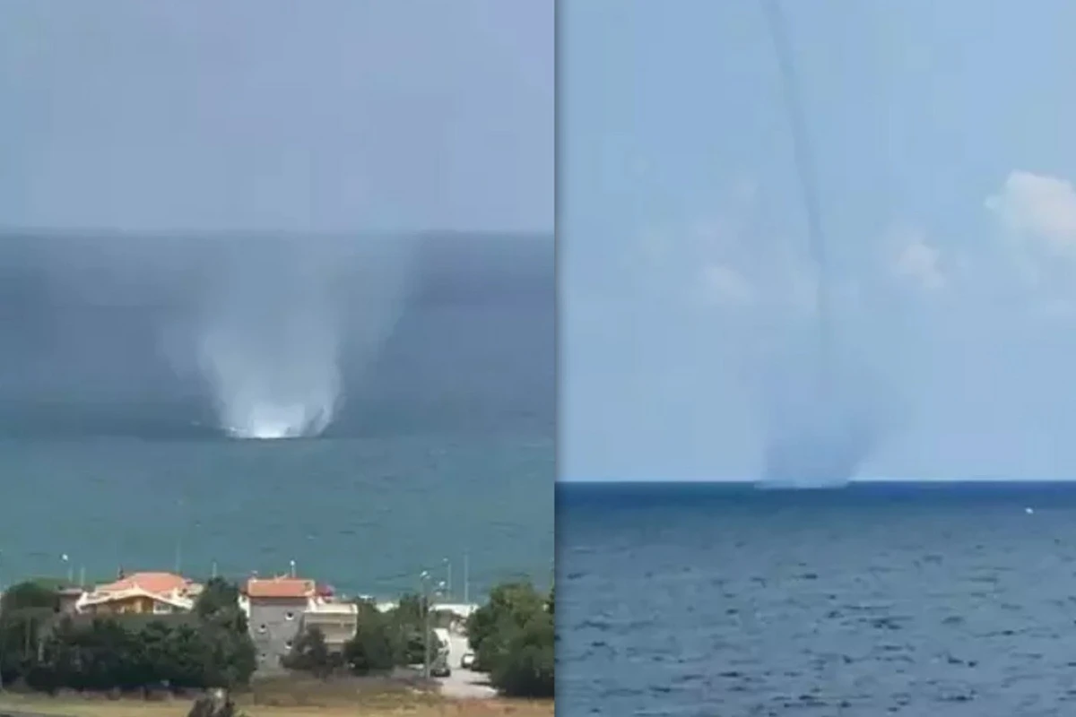 İstanbul sahillərində yaranan tornado ANBAAN GÖRÜNTÜLƏNİB - FOTO